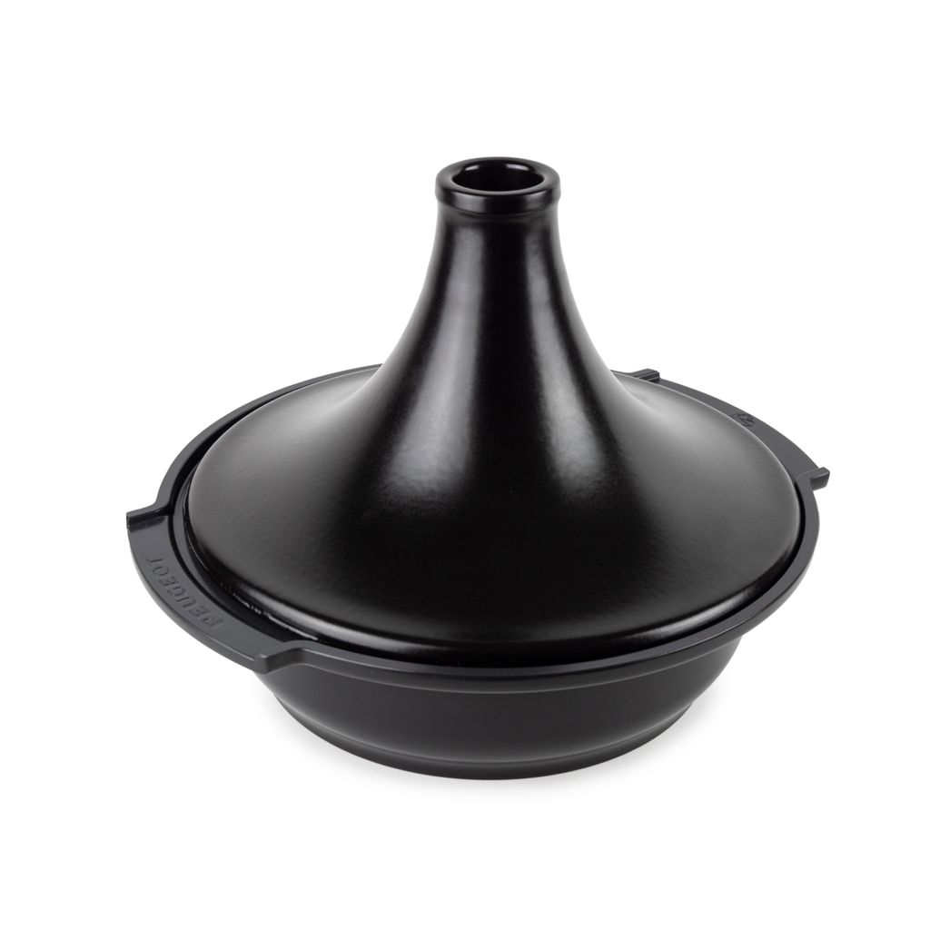 Tajine base en Aluminium recyclé et couvercle en céramique Noir Satin 30 cm - Visuel 0